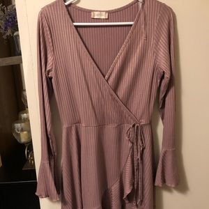 Altered State Wrap Long Sleeve Dress Size L